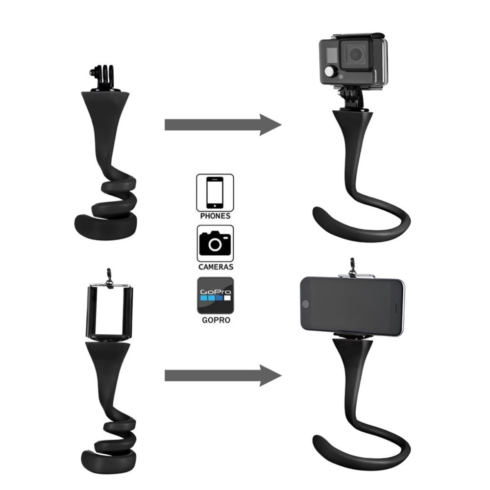 Flexible Monkey Supreme Selfie Camera And Smartphone Selfie Stick - BLACK - Picture 3 of 9